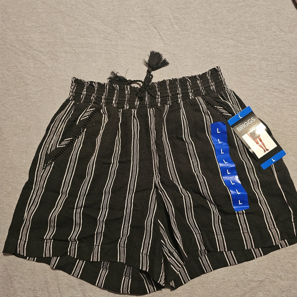 Briggs New York Black and White High Waist Shorts